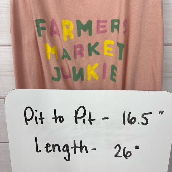 Farmers Market Junkie Tank Top Comune‎ Tee Size Small - Picture 5 of 5